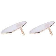 2 Pezzo In Resina Color Pietra per Unghie Artistiche Tavolozza per Dito Acrilico Gel Uv Polacco Crema Fondotinta Miscelazione Nail Art