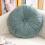 Coussin rond en velours 45 cm 2