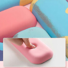 (Long 44 cm) Memory Foam Keyboard Wrist Rest Pad with Teddy Dog Pattern, Long 44 cm and Short 36 cm, Non-Slip Base