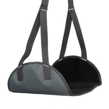 (Gray) Hamaca reposapiés portátil de viaje, hamaca ergonómica ligera y plegable para aviones, trenes, viajes por carretera y uso en la oficina.