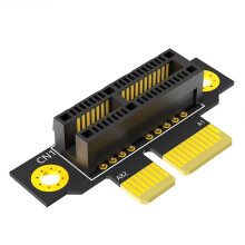 PCI-E 1X 3.0 90 Degree Reverse Male to Female Riser Card for 1U Server (Installation Direction Towards CPU)