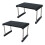 2X Kitchen Cabinet Counter Shelf Organizer Expandable Stackable Spice Rack for Dish Sauce Black 1