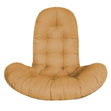(Coffee) Cojín para silla colgante tipo huevo 130 x 95 cm, 15 cm de grosor, fibra de poliéster, para interior y exterior jardín