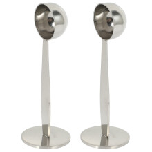 2X Espresso Staender Kaffee Mass Tamper Loeffel Edelstahl Kaffee & Tee Werkzeuge Mess Stampf Schaufel 1 Stueck Silber