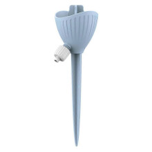 (Blue) Laiska itsekastelulaite ruukkukasveille, PP-muovia, säädettävällä venttiilillä, kynnenmuotoinen kiinnitys, 17,7 cm, lomakäyttöön