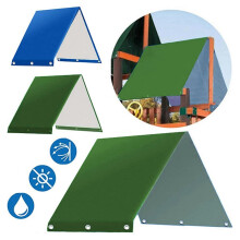 (Green And Blue Gray) Pokrowiec na plac zabaw, odporny na słońce, wiatroszczelny, pyłoszczelny, beżowy, kompatybilny z huśtawkami