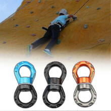 (Orange Black) Giratorio giratorio para hamaca de yoga aéreo, cuerda de escalada, jardín exterior