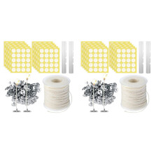 2X Candle Making Kit, Geflochtener Docht, Wick Sustainer Tabs, Wick Stickers, Candle Dochte Halter für DIY Handmade Candle Making Kit