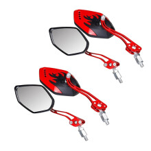 4 StüCke Schrauben Durchmesser 10Mm / 8Mm Seiten Spiegel für Motorrad Roller 360 Grad Drehung Motorrad RüCk Spiegel Rot