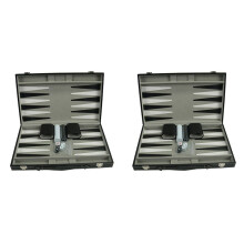 2X Backgammon Set - Klassisches 14,75 Zoll Backgammon Set für Erwachsene Brett Spiel für Antikes Backgammon Set Set Familien Spiel Set
