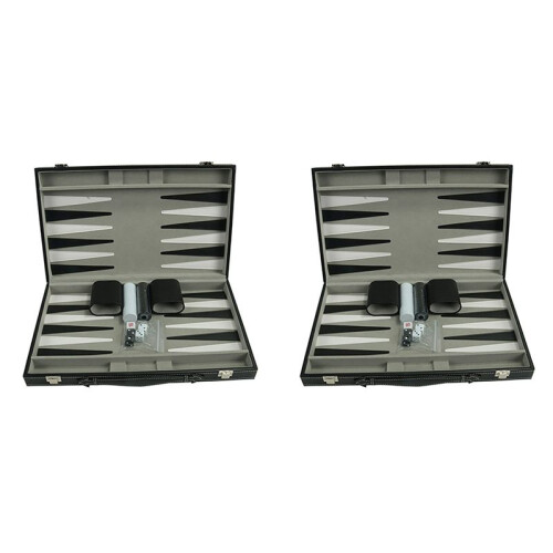 2X Backgammon Set - Classic 14.75 Inch Backgammon Sets for Adults Board Game for Antique Backgammon Set Set