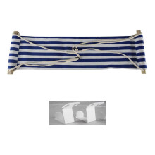 (Blue and white strip) Hamaca portátil para pies, tejido de poliéster y algodón resistente, para exteriores, jardín y camping, 7 opciones de color