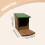 (green) Wood Squirrel Feeder with Easy Open Lid, Removable Panel, Solid Wood Feeding Station 2