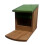 (green) Wood Squirrel Feeder with Easy Open Lid, Removable Panel, Solid Wood Feeding Station 3