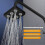 (Silver) Rainfall Shower Head Water Saving High Pressure Shower System Replacement Compatible with Standard 4-Point Interface 2