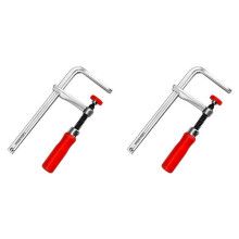 2X Screw Action Arm Guide Rail Clamp Comprehensive 120mm Wood Handle Guide Rail Clamp Fixture with Screw Action Arm