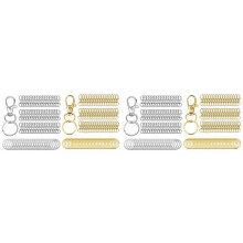 200Set Drehbare Karabinerhaken Aus Metall mit Schlüsselringen für Schlüsselanhänger, Schlüsselband, Schlüssel, Kunsthandwerk, Silber + Gold