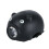 USB Rechargeable Kids Piggy Horn Bicycle Front Light Black 1