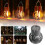 6 Led Solar Powered Flickering Flame Light Hanging Lantern Lamp Garden Decor 1