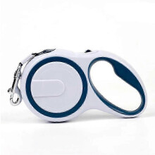 (Blue, 3M 15KG) Retractable Dog Leash, 3M 5M Nylon Lead for Small to Medium Dogs, One-Handed Braking System, Environmentally Friendly Material