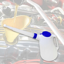 (2L) Oil Measuring Container with Spout, HDPE Leakproof Jug with Dustproof Cap for Automotive Engine Oil Dispensing