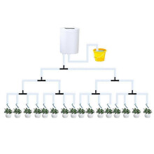 (16 pumps) Zelfwaterende set, intelligent druppelirrigatiesysteem, automatisch bewateringssysteem, oplaadbaar, voor balkon, bureau, woonkamerplanten.
