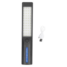 Lampada da lavoro a 48 LED con rotazione a 360, base a gancio magnetica ricaricabile tramite USB, 1000 lumen, ideale per riparazioni e campeggio.
