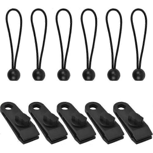 10 Stück Krokodilmaul-Zeltspannclips aus elastischem Seil