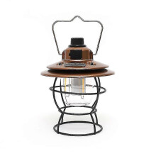 Torcia da campeggio a LED vintage ricaricabile con 3 modalità, stile retrò ferroviario, luce di emergenza portatile