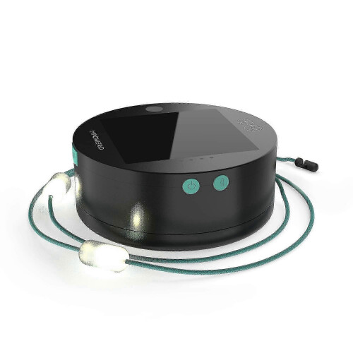 Luci a stringa solari MPOWERD, 5,5 m, 100 lumen, bianche, alimentate tramite USB.