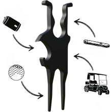 Golf Multi Tool with Magnetic Cigar Holder Divot Ball Marker Bottle Opener 2 Pcs
