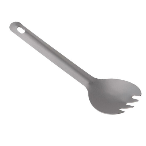 Outdoor Titanium Flatware Spoon Fork Spork with Buckle