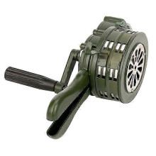 110dB Hand Crank Siren Horn Manual Operated Alarm for School Shopping Fire Air Safety Green