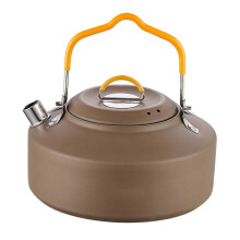 1.0L Stainless Steel Camping Kettle Outdoor Tea Pot for Hiking Fishing Large Capacity