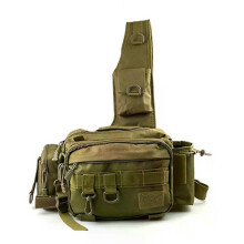 Sac à dos multi-usage pour la pêche, la randonnée et la chasse, avec porte-cannes intégré.