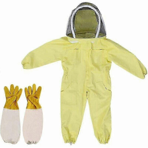 Imker-Overall für Kinder mit Schutzhandschuhen