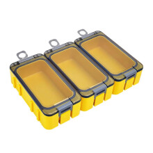 Lot de 3 boîtes de rangement lumineuses pour la pêche en mer (2025) - Jaune
