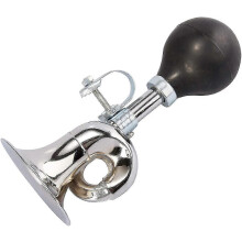 Clacson per bicicletta retrò, alto e resistente, con struttura in metallo e clip regolabile.
