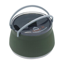 Collapsible Silicone Camping Kettle Heat Resistant Multipurpose Pot Green