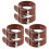 Adjustable Bike Front Basket Leather Strap Set Brown 1