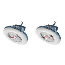 ventilatori portatili da campeggio ricaricabili tramite USB con LED per tenda, ideali per emergenze.