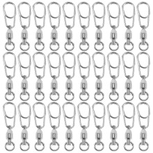 Stainless Steel Heavy Duty Swivels Rustproof Smooth Rotation Quick Change Lure 30 Pack