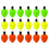 18pcs Foam Fly Fishing Bobber Indicators Trout Multicolor 1