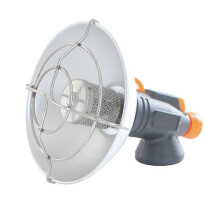 Mini riscaldatore a gas portatile antivento in acciaio inossidabile per pesca sul ghiaccio e campeggio, con borsa per il trasporto.