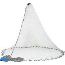Saltwater Hand Cast Fishing Net Nylon Portable Bait Trap White