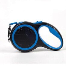 (Black Blue, 3M 15KG) Retractable Dog Leash, 3M 5M Nylon Lead for Small to Medium Dogs, One-Handed Braking System, Environmentally Friendly Material