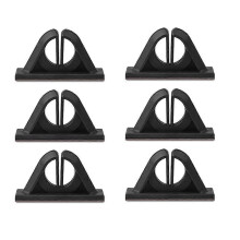 6pcs No-Drill Fishing Rod Holders for Garage and Fishing Boat Black