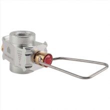 Camping Gas Saver Plus Convertitore di gas con leva di ricarica per serbatoio piatto, colore argento
