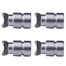 4 bobine a perno a mezzaluna in metallo per Abu De Water Drop BMAX SMAX PMAX Revo Argento