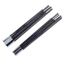 2Pcs Fiberglass Tent Pole Replacement Kit for Double Tent 6 Sections/Pcs Black 58.00X0.70X0.70CM